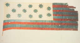 Photo of a flag thought to be the actual Guilford Flag